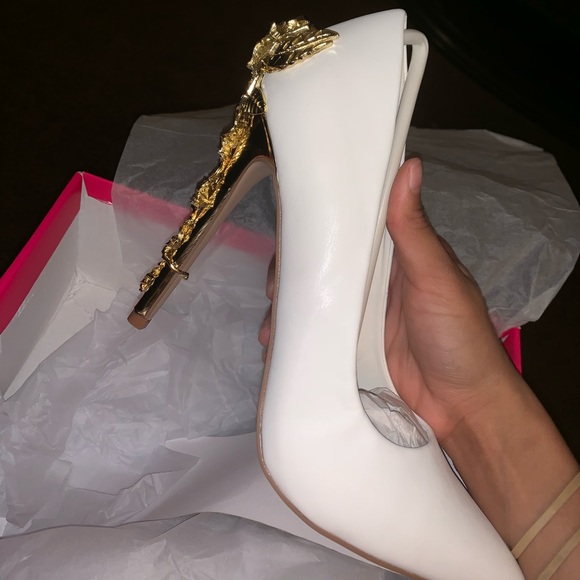 royal blue and gold prom shoes